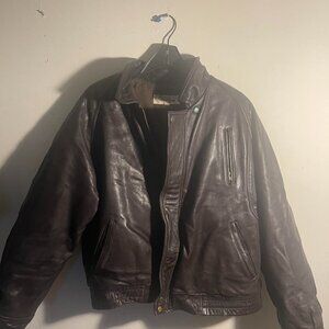90s Vintage Bomber & Varsity Leather Jacket for Men